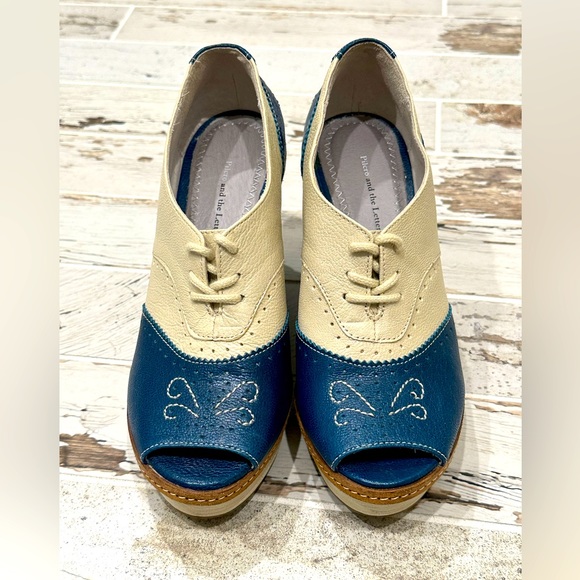 Anthropologie RARE “Brighton Oxford Wedges” by Pilcro & The Letterpress - Picture 2 of 13